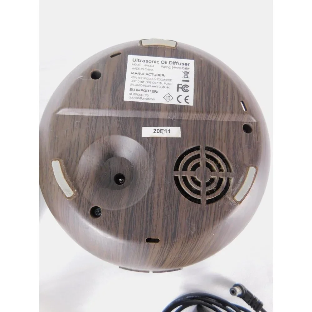 VicTsing Ultrasonic Oil Diffuser HM004 Brown Wood Grain Plug In Timer Aroma